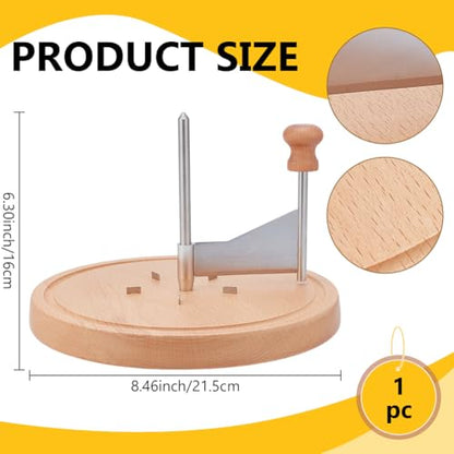 Cheese Curler Wood and Stainless Steel Cheese Curler Wheel Shaver Cutter Slicer for Tête de Moine Mozzarella Boska Chocolate Butter and Gourmet Charcuterie Boards