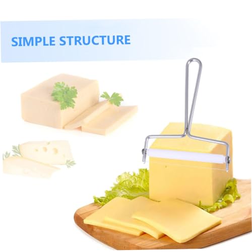 2pcs Stainless Steel Multi-purpose Cheese Slicer and Cream Cutter Efficient Butter Scraper for Kitchen and Bakery Ergonomic Wire Handle Silver Finish