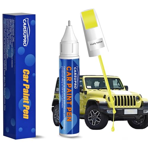 Yellow Touch Up Paint for Cars,Car Paint Touch Up Pen for Deep Scratches,Car Scratch Repair Pen Auto Scratch Remover for Easy to Use and Fix(Firefly Yellow) - color: Firefly Yellow, style: yellow-orange series