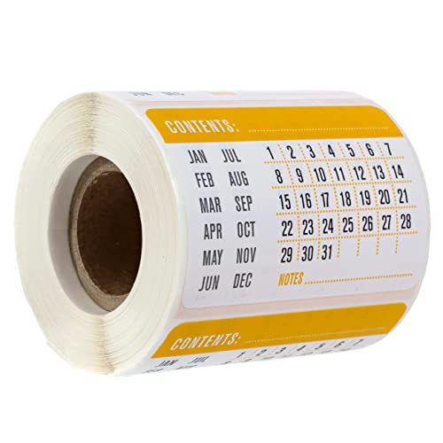 Food Packaging Labels with Month and Date Info / 250 Small 2.5" x 1.7" Meal Prep Labels/Freezer Safe Meal Planning Stickers/Made in The USA - size: Yellow 1.7” x 2.5”