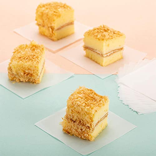 Square Patty Paper 4x4 Inch, Set of 300, Non Stick Patty Paper Sheets for Burger Press, Patty Serperate and Cake Baking,Freezing and Caramel Candy Wrappers - size: 4inch