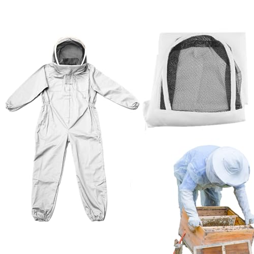 Bee Protective Suit Unisex Breathable Fabric | Protective Cotton Blend Beekeeping Equipment for Professional, Beginner, Women Beekeepers, Apiary Work, Honey Harvest, - color: 2XL