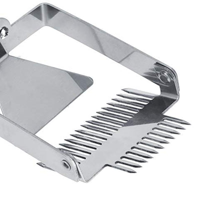 Drfeify Double Needle Honey Fork, Heavy Duty Stainless Steel Scraper for Beekeeping, Ideal for Honey Collecting 9.4"x3.0"