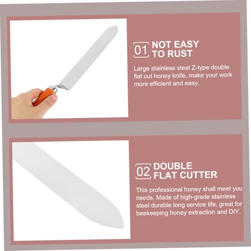 Stainless Steel Honey Extractor Uncapping Knife Beekeeping Tool Ergonomic Handle for Easy Honey Scraping and Honeycomb Removal