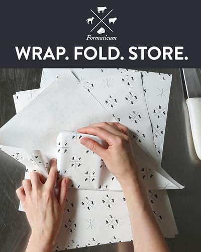 Formaticum Cheese Storage Wax Coated Paper, 30-Pack | Porous Wax Sheets From France, Keep Cheese or Charcuterie Fresh, Professional Grade, 11 x 14 - size: 30-Pack-Sheets