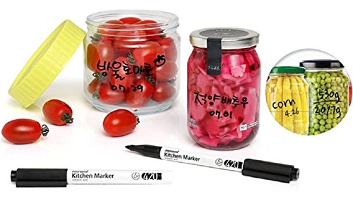 Monami Kitchen Marker Black 2 pcs Erasable with Dishwashing Liquid