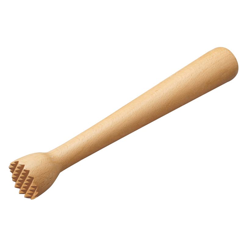 Wooden Muddler for Cocktails 10 Inch, Home and Bar Muddler for Mojitos, Fruit Drinks, Sturdy Wood, Professional Bar Tool - color: 1pack