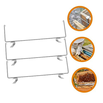 3pcs Beehive Frame Holder Beekeeping Tool Stainless Steel Rack Shelf Storage