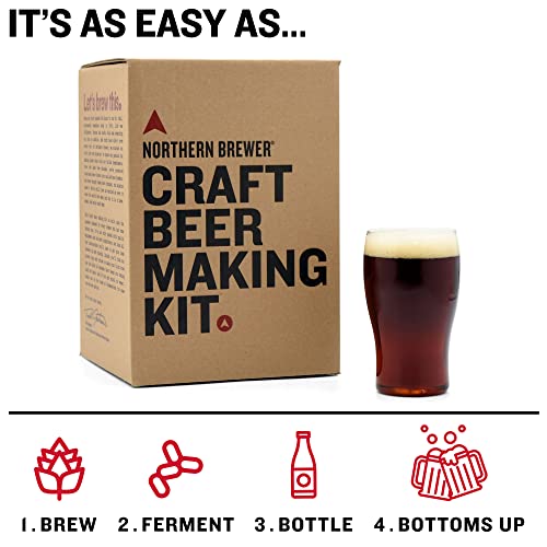 Northern Brewer - Siphonless 1 Gallon Craft Beer Making Starter Kit, Equipment and Beer Recipe Kit (Brown Ale) - color: Brown Ale