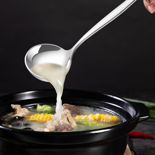 Sadstory Small Stainless Steel Gravy Ladle, Soup Ladles Serving, 4 Packs | Little Ladle, Dressing Ladles Serving