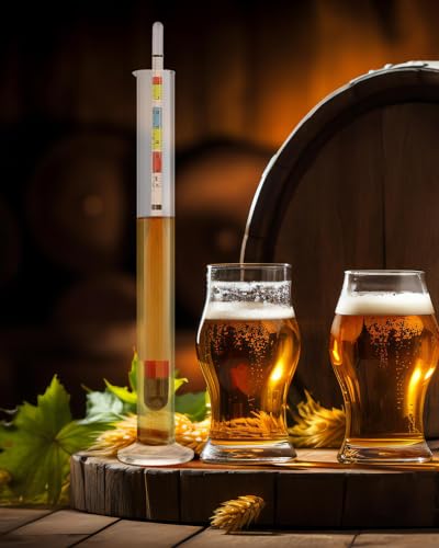 Kosoeur Triple Scale Hydrometer, Alcohol Hydrometer for Wine, Mead, Kombucha & Beer, Mead Making Kit, (ABV Tester, Brix, Specific Gravity Hydrometer), Hydrometer Alcohol Kit for Wine Brewing Supplies