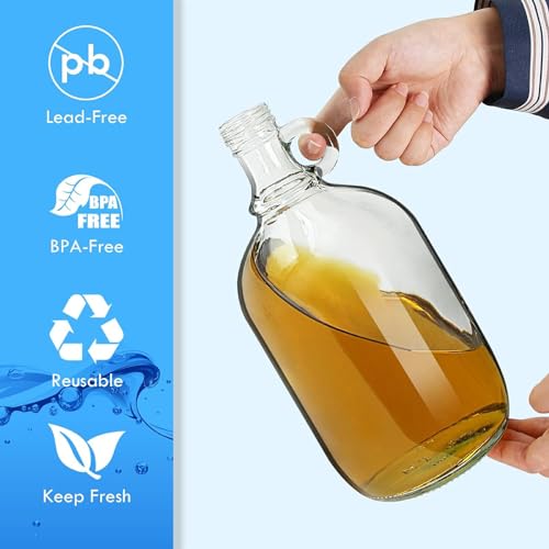 0.5 Gallon Transparent,Glass Jar with Lid - color: 0.5 Gallon Transparent