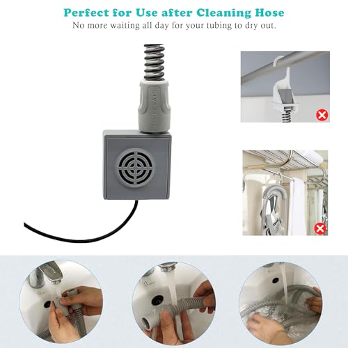 CPAP Hose Dryer for Universal 22mm Tubing, CPAP Tube Cleaner Blower Fan for Resmed Airsense 11 10 Tubes, Easy to Use and Make Hoses Drying Quick, CPAP BIPAP Cleaning Kits Supplies - color: Grey