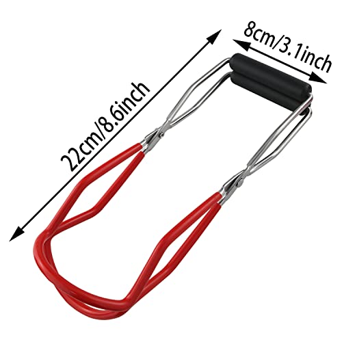 Canning Essentials Kit ZZLZX 1Set Red Wide Mouth Canning Funnel Magnetic Lid Wand Canning Tong Kit for Canning Jars Anti-Scald Kitchen Tools
