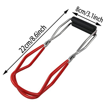 Canning Essentials Kit ZZLZX 1Set Red Wide Mouth Canning Funnel Magnetic Lid Wand Canning Tong Kit for Canning Jars Anti-Scald Kitchen Tools