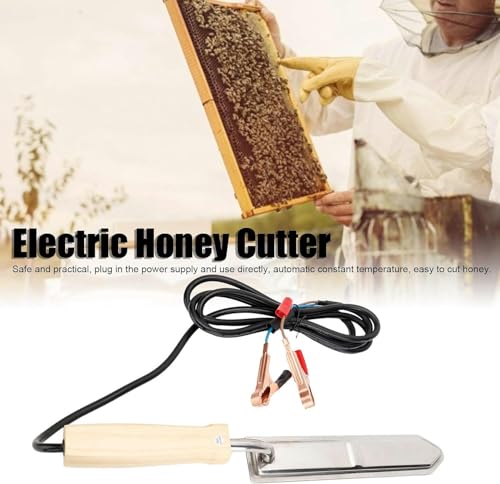 Stainless Steel Electric Honey Uncapping Knife Honey Scraper Cutter Beekeeping Equipment Tools 12V for Honey Harvesting Extracting Bee Keeping,Heating Honey Scraper