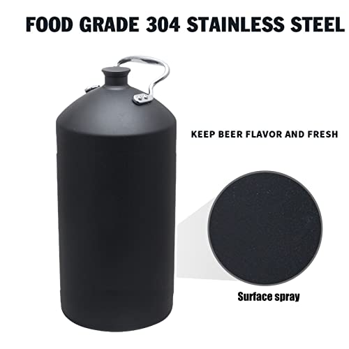 Stainless Steel Mini Beer Keg,Beer Barrel with Seal Knob Cover for Home Kitchen Brewing Beer,for Camping Hiking Homebrewing Keep Beverage Fresh,3.6 Liters