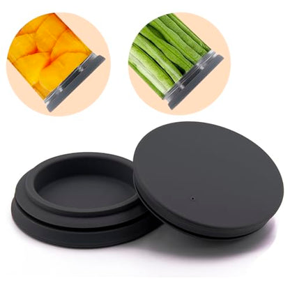 Wide Mouth Mason Jar Lids - Large Mouth Canning Lids Fit for All Wide Mouth Mason Jars,Food Grade Silicone Mason Jar Caps,Dishwasher Safe,Leak Proof Reusable Lids,2 Pack - color: Grey-2 Pack