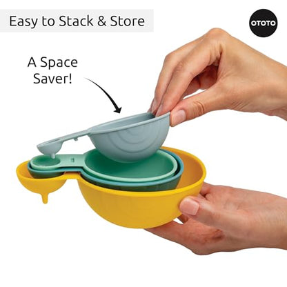 OTOTO Measuring Spoons Set - Teaspoons for Dry & Liquid Ingredients, BPA-free & Dishwasher Safe, Funny Gifts, Baking Accessories, Unique Kitchen Gadgets (Shelly) - style: Shelly