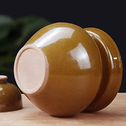 Large Traditional Chinese Porcelain Pickle Jar, Natural Ceramic Fermentation Crock Pickling Pot,Fermenting Jar with Water Seal Airlock Lid Stoneware Fermenter for Ki 9KG - size: 9KG