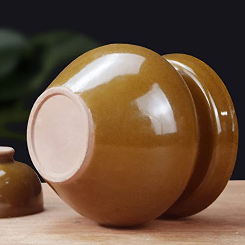 Large Traditional Chinese Porcelain Pickle Jar, Natural Ceramic Fermentation Crock Pickling Pot,Fermenting Jar with Water Seal Airlock Lid Stoneware Fermenter for Ki 3KG - size: 3KG