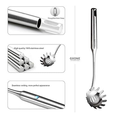 Spaghetti Spoon,304 Stainless Steel Pasta Spoon,Silver/13.8Inch - style: Pasta Spoon