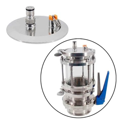 Wires and Cables Tri Clamp 3"/4" End Cap with Gas Ball Lock Post and PRV 17 PSI Dry Hopper Accessories Homebrew Conical Fermenter Wires and Cables(4TC) - color: 4tc