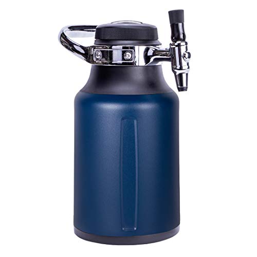 GrowlerWerks uKeg Go Carbonated Growler and Craft Beverage Dispenser for Beer, Soda, Cider, Kombucha and Cocktails, Amazing Gift for Beer Lovers, 64 oz, Midnight - color: Midnight, size: 64 oz