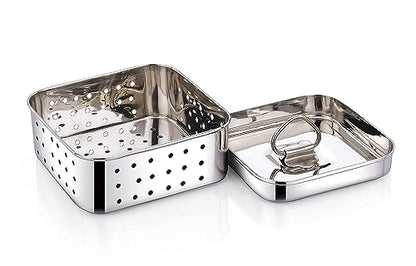 Stainless Steel Square Shape Paneer/Tofu/Cheese Maker Mould Machine Hard Presse Mold KIt For Paneer/Cheese Making (450ml) - size: Square_450ml