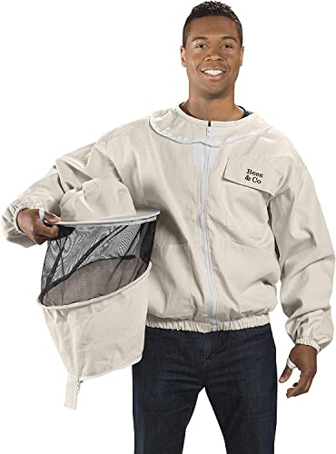 Bees & Co K73 Natural Cotton Beekeeper Jacket With Round Veil