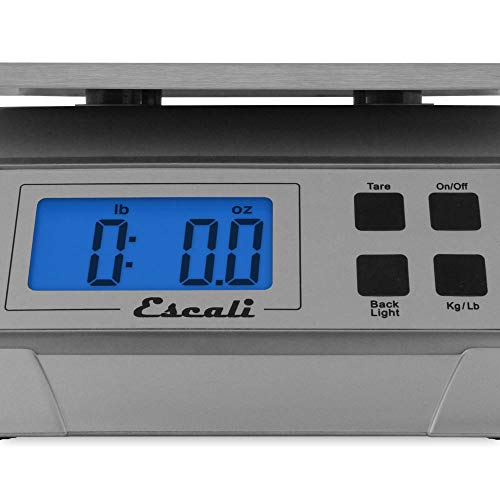 Escali Alimento 136DK Digital Kitchen Scale, Elite Food Measuring to The Gram with Removable Stainless Steel Platform and LCD Display, Baking and Cooking Made Simple - size: 9.75" x 7.00" x 3.75", style: 136DK