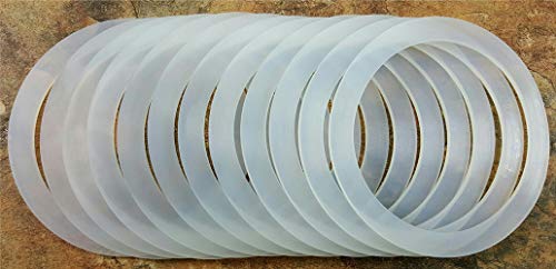 QRP AIRTIGHT WIDE MOUTH SEALS for Mason Jars Reusable Food Grade Silicone STAY PUT INSIDE the Lid (14-3" WIDE MOUTH)