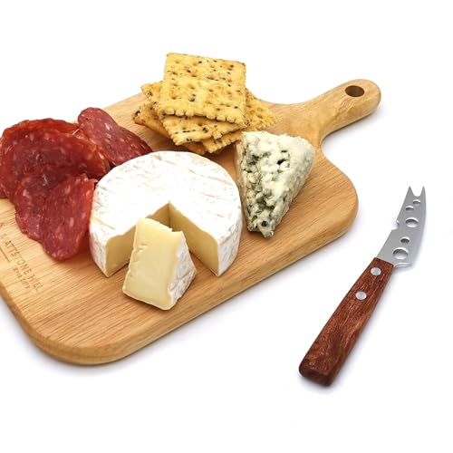 Cheese Knife, MATTSTONE HILL Cheese Knives Set - Soft & Semi Hard Cheese Knife, Soft Cheese Slicer, Cheese Cleaver, Hard Cheese Cutter, Premium Stainless Steel, Wood Handle - size: 4PCS Cheese Knife Set