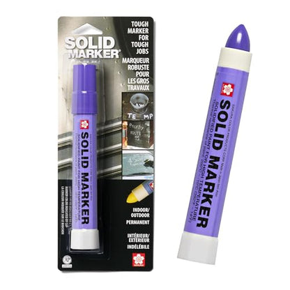 Sakura Solid Paint Markers - Permanent Marker Pens - Window, Wood & Glass Marker - Purple Paint - 1 Pack - color: Purple Paint