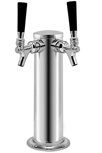 Kegco BF 2STCK-5T Standard 2 Product Tower Kegerator Conversion Kit with 5 lb Co2 Tank, Chrome - color: Standard