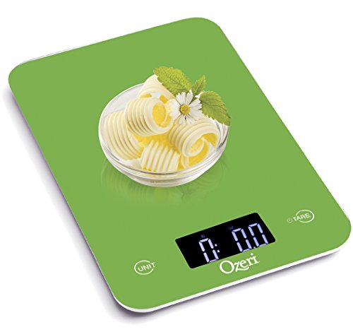 Ozeri Touch Professional Tempered Glass Digital Kitchen Scale, Lime Green - color: Green