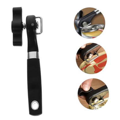 Stainless Steel Can Opener Kitchen Tin Opener Jar Opener for Weak Hand Stainless Steel Tin Opener Bottle Punch Manual Can Opener Jar Opener for Seniors Can Lifter Handheld Mason