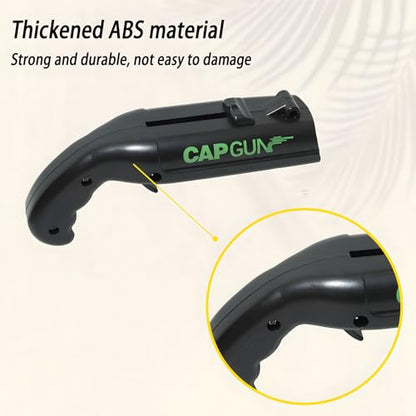 4PCs Black Novelty Cap Gun Style Bottle Opener – Realistic Construction with Ergonomic Grip for Beverages, Themed Parties & Gifts - color: Black