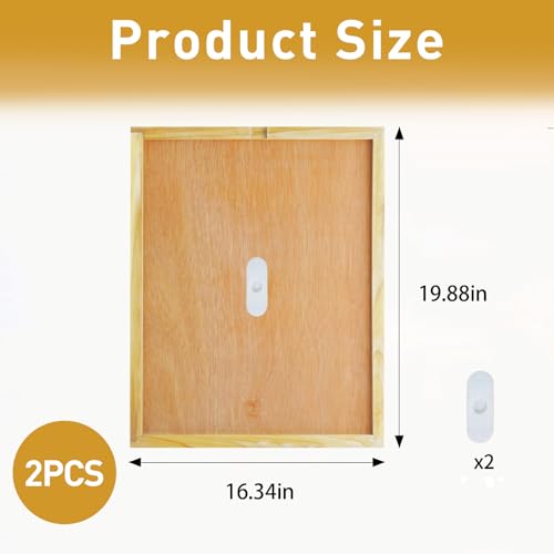 MINEHAJIME 2pcs Beehive Inner Cover for 10 Frame Hive Box,Beeswax-Coated Bee Hive Cover,Beekeeping Supplies,Bee Hive Screen Inner Cover,Cover with Feeding Hole for Beekeeping Tool (10 Frame-2pcs) - size: 10Frame-2pcs