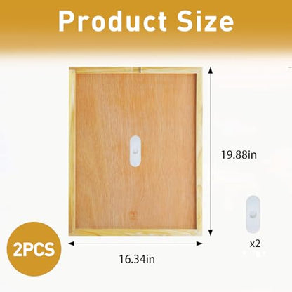 MINEHAJIME 2pcs Beehive Inner Cover for 10 Frame Hive Box,Beeswax-Coated Bee Hive Cover,Beekeeping Supplies,Bee Hive Screen Inner Cover,Cover with Feeding Hole for Beekeeping Tool (10 Frame-2pcs) - size: 10Frame-2pcs