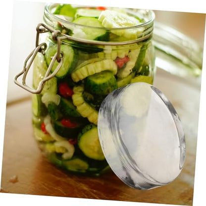 Hemobllo Glass Fermenting Weight for Wide Mouth Jars Pickle Jar Weight Stone for Sauerkraut Kimchi Natural Round Accessory for Fermentation
