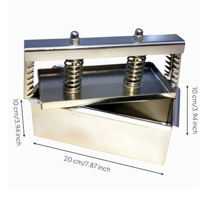 Stainless Steel Food Press Meat Shaping Tool Spring Compression Plate Effortless Cleaning Suitable for Kitchen Cooking Professional Use, 1.5KG, Welded Bottom - size: 1.5KG, style: Welded Bottom