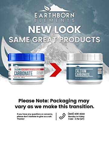 Earthborn Elements Calcium Carbonate Powder (1.5 lb), Natural Antacid, Convenient Mess Free Resealable Tub - size: 23.81 Ounce (Pack of 1)