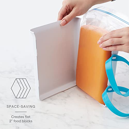 YouCopia FreezeUp Freezer Food Block Maker, Meal Prep Bag Container to Freeze Soup and Leftovers, 6-Cup Capacity (Pack of 6) - size: 6-Cup Capacity (Pack of 6), style: Food Block Maker