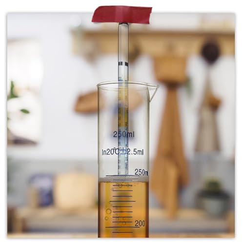 Fermentaholics Triple Scale Hydrometer – Measure and Monitor Specific Gravity, Brix, Potential Alcohol, and ABV in Wine, Beer, Mead, Cider, and Other Homebrewed Drinks (Glass, Clear)