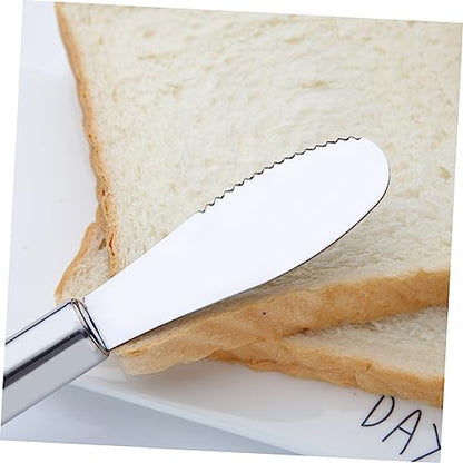 Alipis 2pcs Stainless Steel Cream Spatula Butter Spreader Cheese Knife for Cake Icing and Pastry Kitchen Gadget for Food Shops and Catering Silver