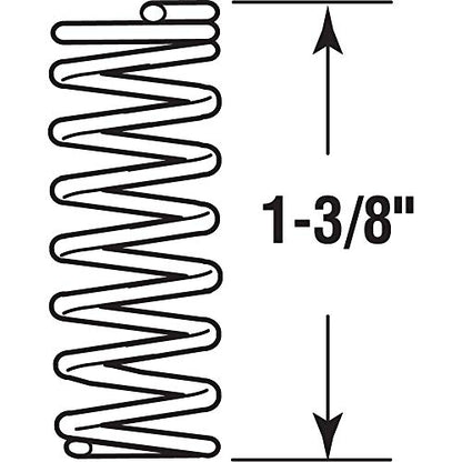 Prime-Line SP 9716 Compression Spring, Spring Steel Construction, Nickel-Plated Finish, 0.028 GA x 3/16 In. x 1-3/8 In. (6 Pack) - color: Nickel, size: 3/16 in. x 1-3/8 in.