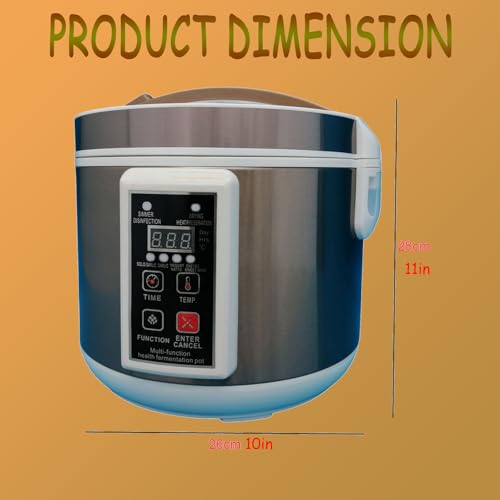 6L Multi-functional Health Fermentation Pot Black Garlic Fermenter 110V Automatic Intelligent Fermenter for Yogurt Enzyme Natto Vinegar Red Wine
