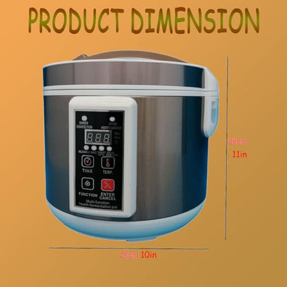5L Multi-functional Health Fermentation Pot Black Garlic Fermenter 110V Automatic Intelligent Fermenter for Yogurt Enzyme Natto Vinegar Red Wine