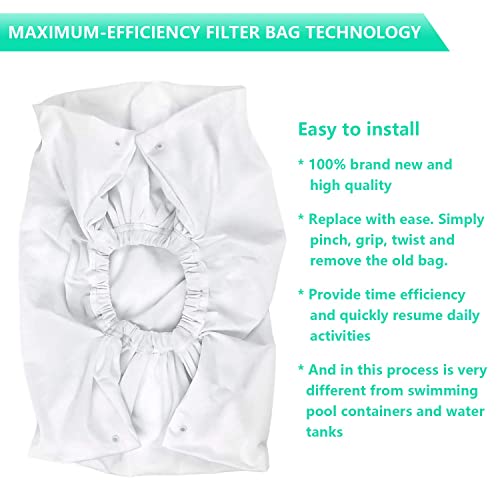 A8111PK Pool Cleaner Fine Filter Bag for Aquabot Turbo Classic Turbo Vacuum Filter Bags Replacement A8111PK 8111 8101-2 Pack